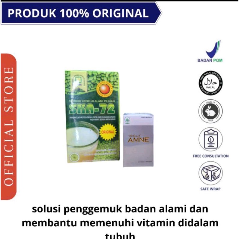 

[COD] Paket Penggemuk Badan Herbal (AMNE & Susu SKA 72) Nasa Official Jakarta