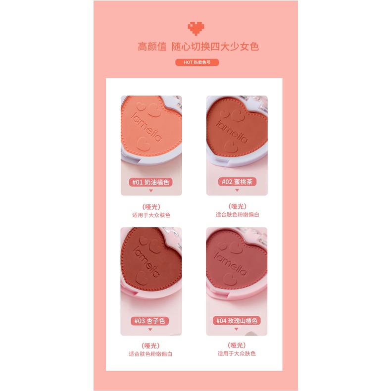 LAMEILA Blush on 4 Colours Love Palette Blusher LM-5107