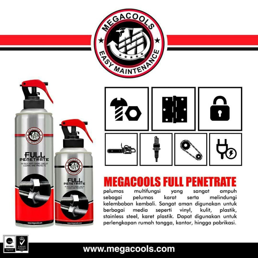 Pelumas WD Anti Karat FULL PENETRATE MEGACOOLS - 500ml