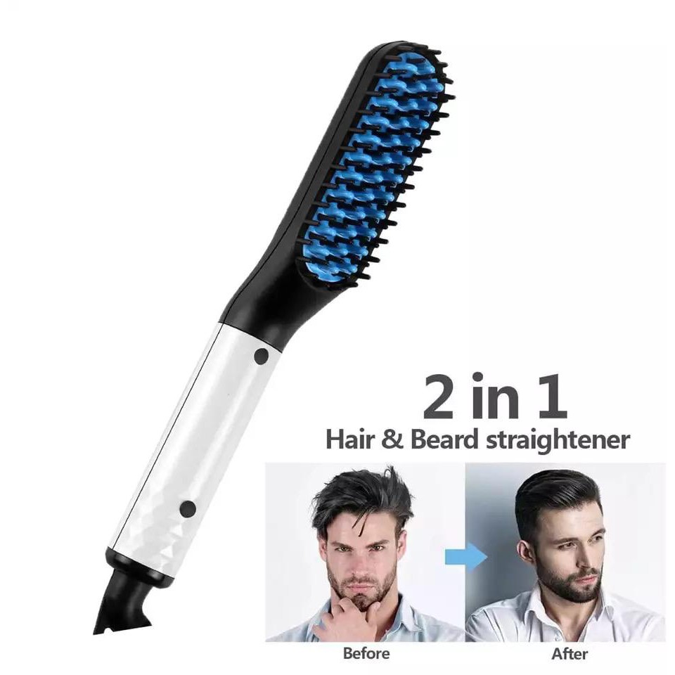 New Hair &amp; Beard Straightener For Men Brush Catok Sisir Pelurus Model Catokan Rambut Pria