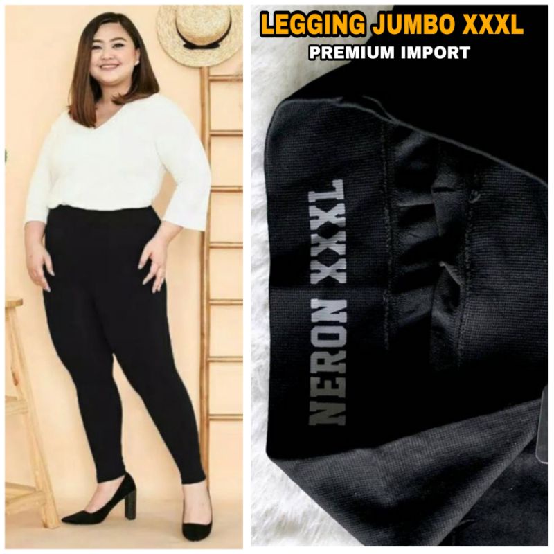 ☄️COD☄️ Legging HW Wanita Super Jumbo Extra Tebal Import Fit 3XL - 4XL / Legging Jumbo Premium