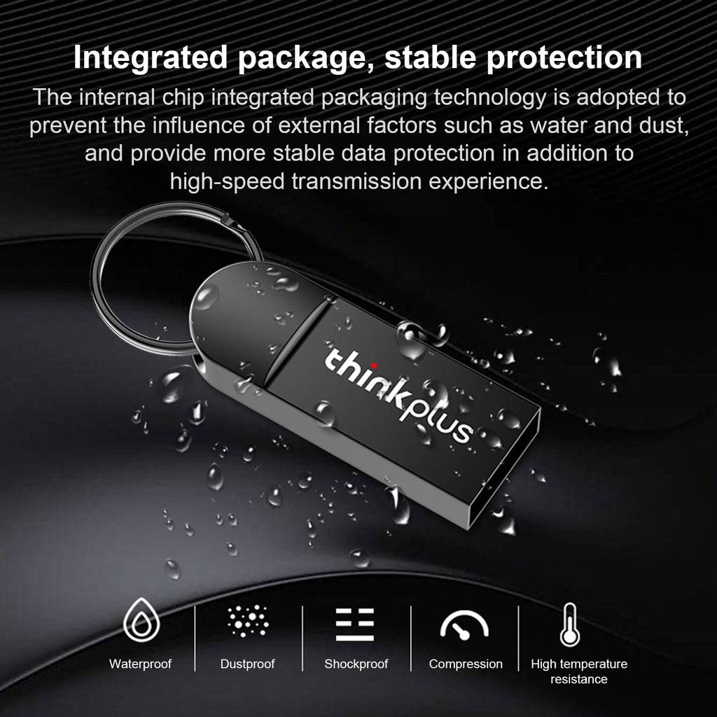 (Huluboy) Flashdisk USB 2.0 High Speed Bahan Zinc Alloy Kapasitas 8 / 16 / 32GB / 64GB Untuk Lenovo