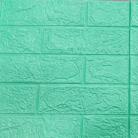 ⭐Gogoland⭐ Wallpaper Dinding Foam 3D / Stiker Wallpaper Dinding Mini Dekorasi / Wallpaper 3D R461-HIJAU MUDA