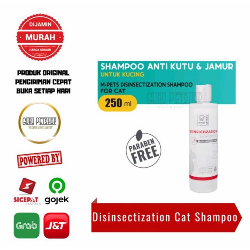 M-Pets Disinzectization Cat Shampoo 250ml Shampoo Anti Jamur Kucing