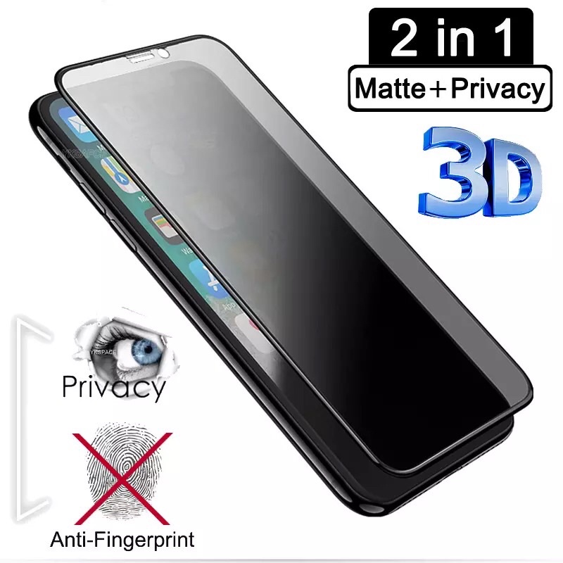 [TERMURAH] IPHONE X XS XS MAX XR 11 11 PRO 11 PRO MAX Tempered Glass Premium Anti Spy Matte Full Scr