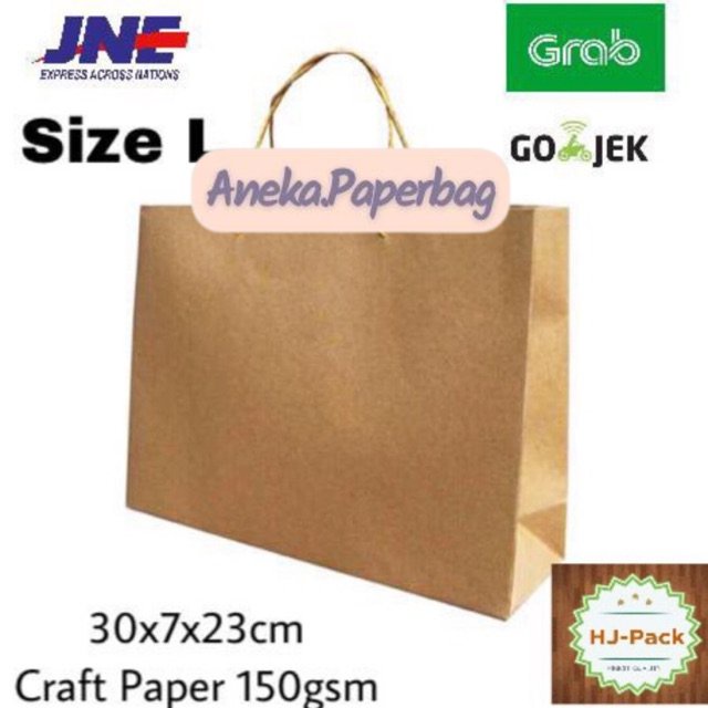 

Paperbag Paper Bag Tas Kertas L 30x7x23 Goodie bag Shopping Bag Kemasan Packaging Terlaris