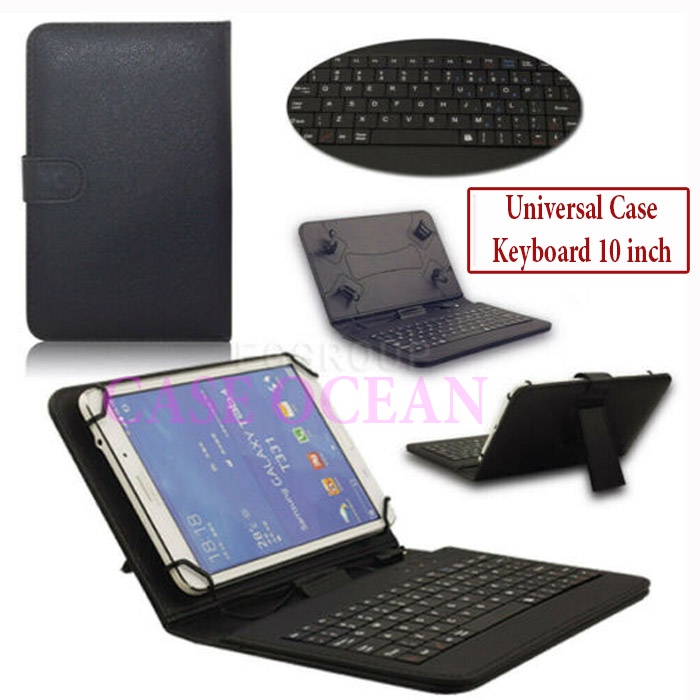 Olike EduTab Edu Tab E3 10 inch Flipcase Flip Case Keyboard OTG Casing Book Cover Stand Standing Mic