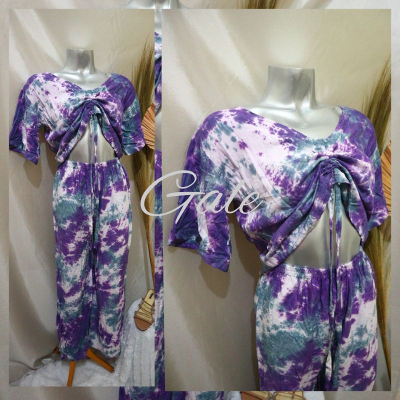 satu set tie dye serut