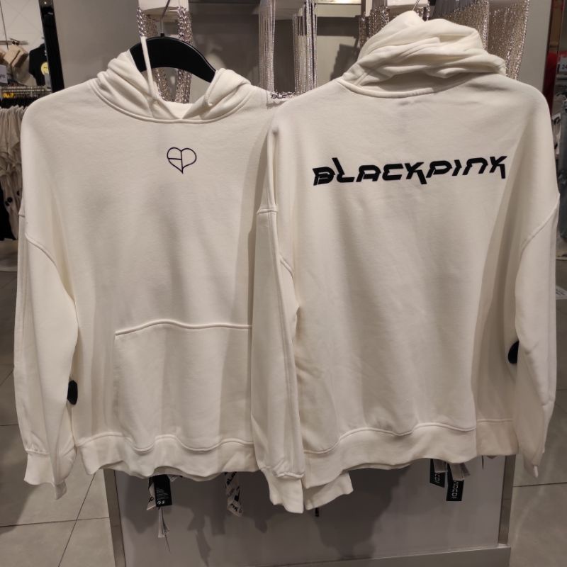Hoodie White BlackPink H&M Original Store
