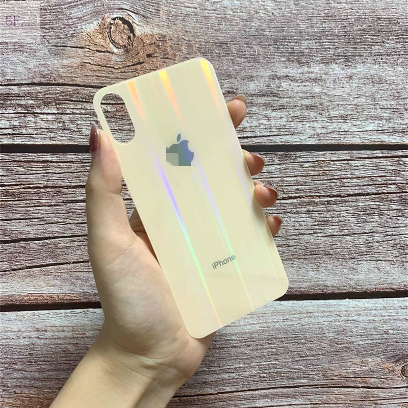 Pelindung Layar Tempered Glass Aurora Warna-Warni Untuk Iphone 11 12 13 Pro Max X Xr Xs Xsmax 7 8 Plus