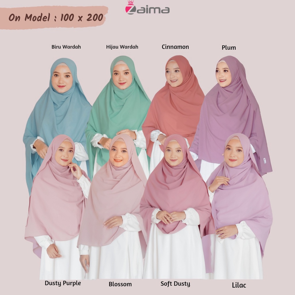 Pashmina Jumbo Syari 200 x 100 Lebar Besar Diamond Italiano-2