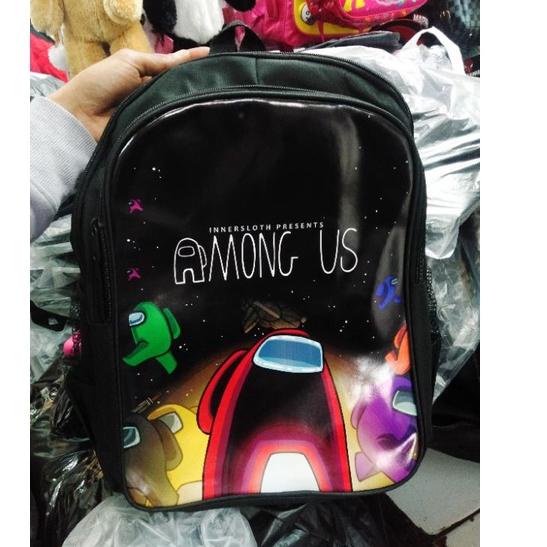 Best Stock Amoung US Ransel Troly anak sekolah Tas anak laki-laki Ransel roda