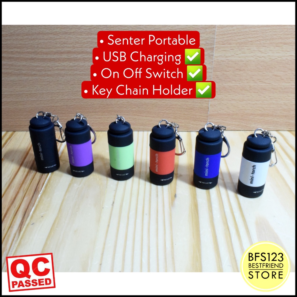 Senter Portable USB Charging Cahaya Terang Outdoor Traveling