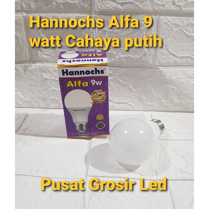 Hannochs Alfa 9 watt 9w Cahaya Putih