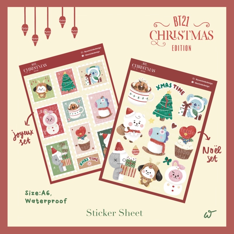 

BT21 CHRISTMAS EDITION FANMERCH STICKER