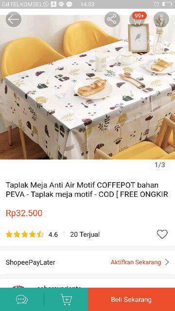 [ Bayar Ditempat ]taplak Meja Anti Air Motif Bahan Peva / Taplak Meja Anti Air Motif