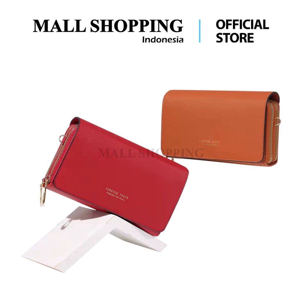 (COD) Dompet Panjang Wanita Tas Handphone Sling Bag HP Free Tali MALL SHOPPING