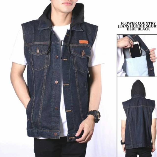 JAKET JEANS VOUNRY / JAKET JEANS HOODIE / JEANS HOODIE COUNTRY / JAKET ROMPI JEANS HOODIE