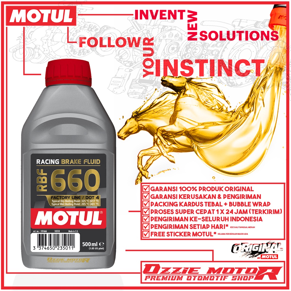 MOTUL BRAKE FLUID DOT RBF 660 500 ml MINYAK REM OLI MOTOR IMPORT ORIGINAL