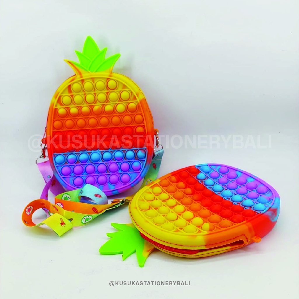 TAS SLEMPANG KARET  POP IT BAG-09 PINEAPPLE