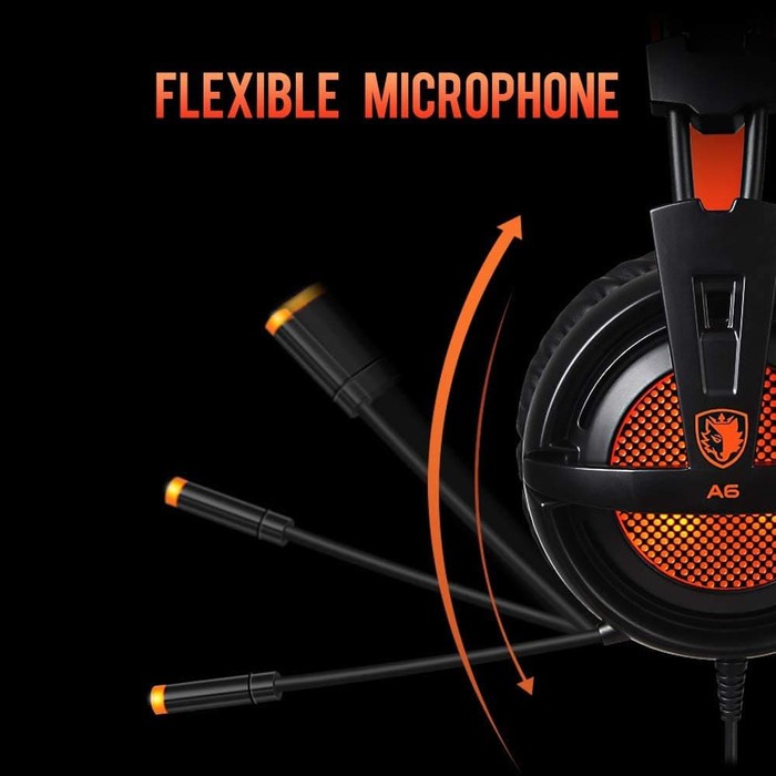 Sades A6 Locust Orange 7.1 Surround Sound Gaming Headset