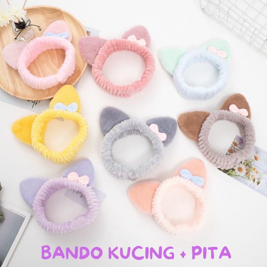 BANDO BANDANA CUCI MUKA FACIAL MASKER HANDUK WANITA LEMBUT MOTIF KOREA