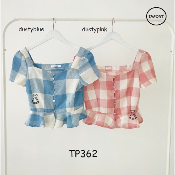 TP362 - Atasan Wanita Sabrina Cotton Basic Flanel  Korean Look