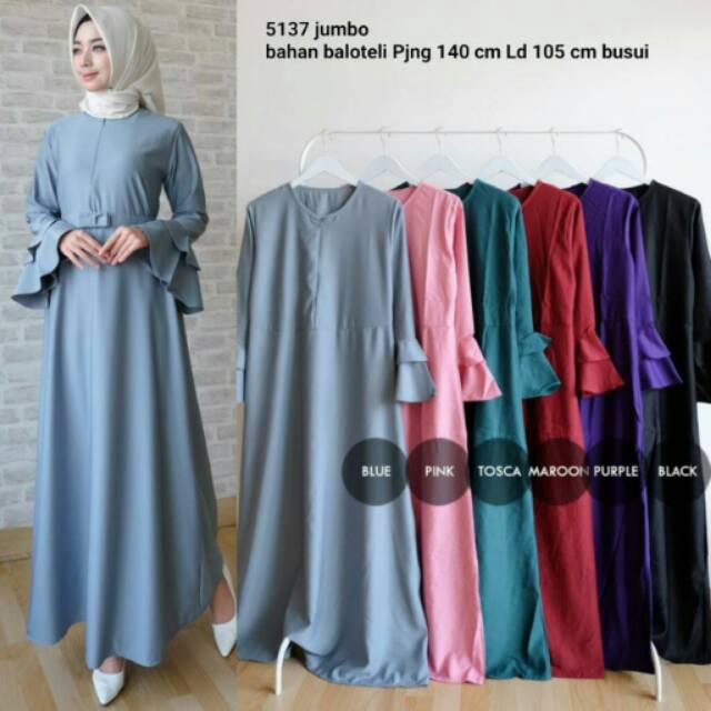 maxi/gamis balotelly tangan terompet