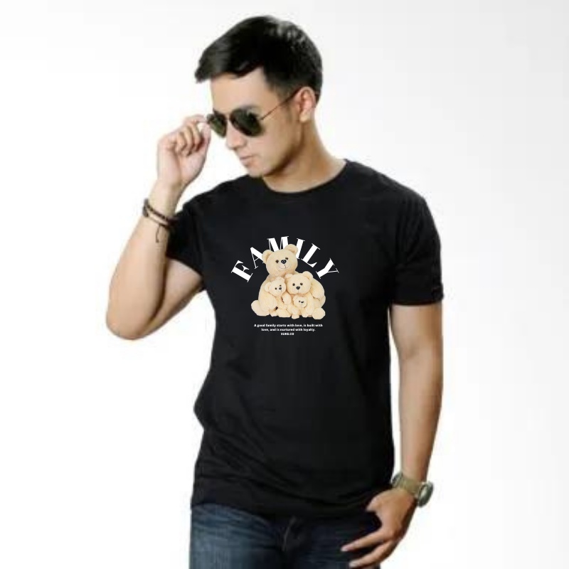 Baju Kaos Distro Pria Suke Tedy Bear Black - Kaos Distro Pria - Kaos Wanita Murah