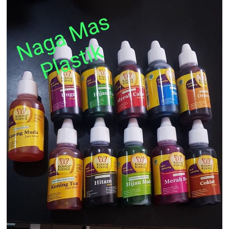 

Pewarna makanan Koepoe kupu 30ml.
