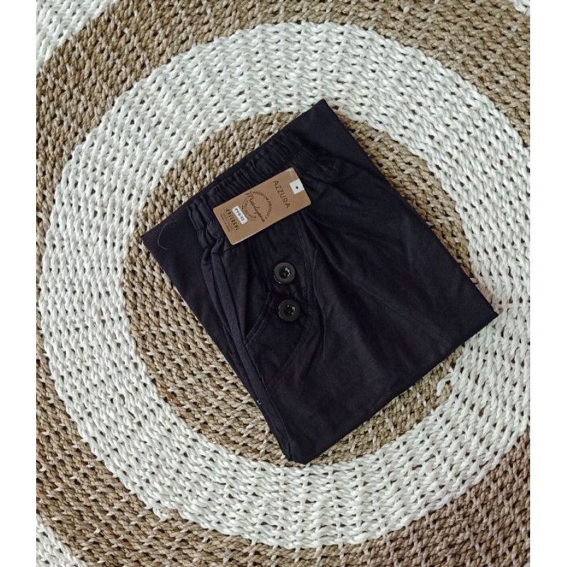 Rok Panjang Payung Bahan Cigaret Tebal-Hitam