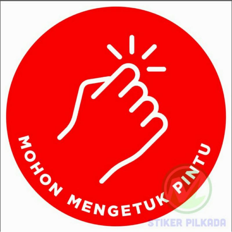 

STIKER VINYL MOHON MENGETUK PINTU 15x15CM