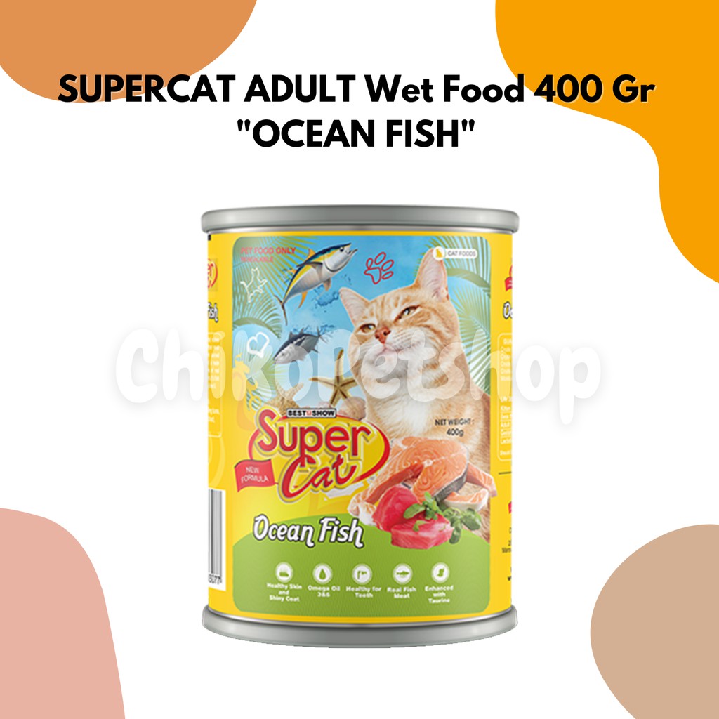 SUPERCAT ADULT Makanan Basah Kaleng Kucing Dewasa Super Cat 400 Gr - Varian Rasa