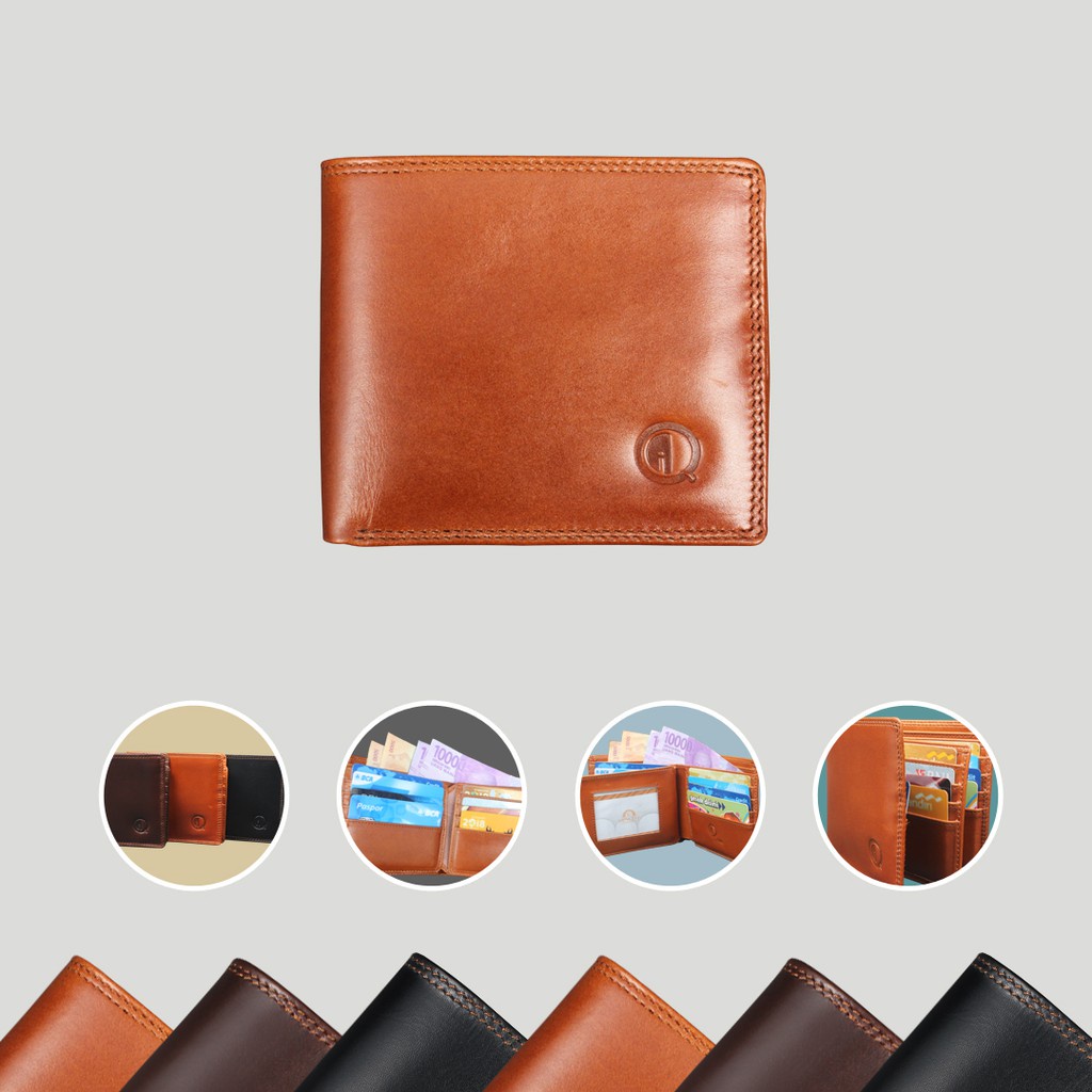 Dompet Pria Lipat Slim Bahan Dari Kulit Sapi Asli Muat 15 Slot Kartu Garansi 100% Kulit Asli Premium