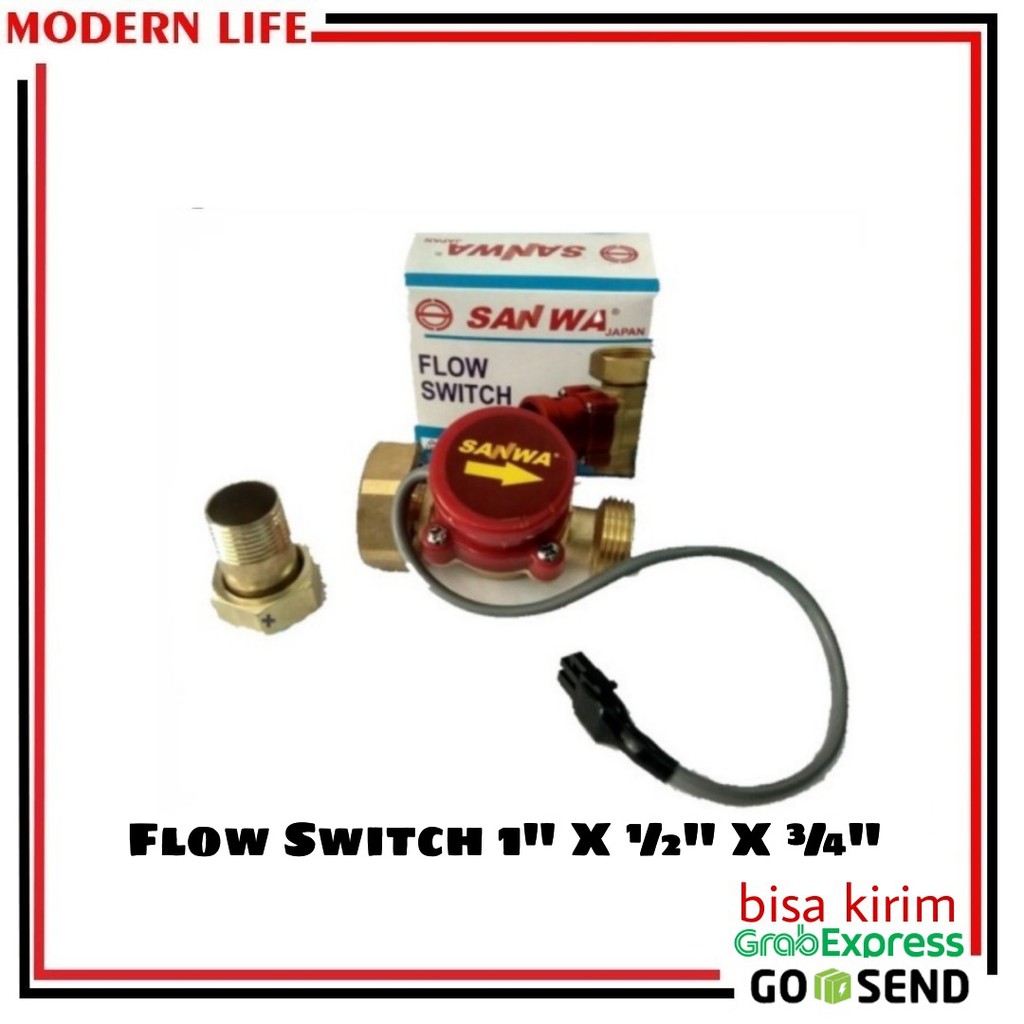 Water Flow Switch / Brass Switch Control SANWA (1 x 1/2 atau 1 x 3/4)