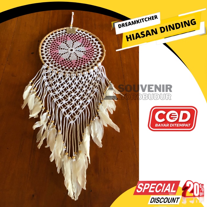 MACRAME DREAM CATCHER HOME DECOR HIASAN DINDING ETNIK BOHEMIAN SB