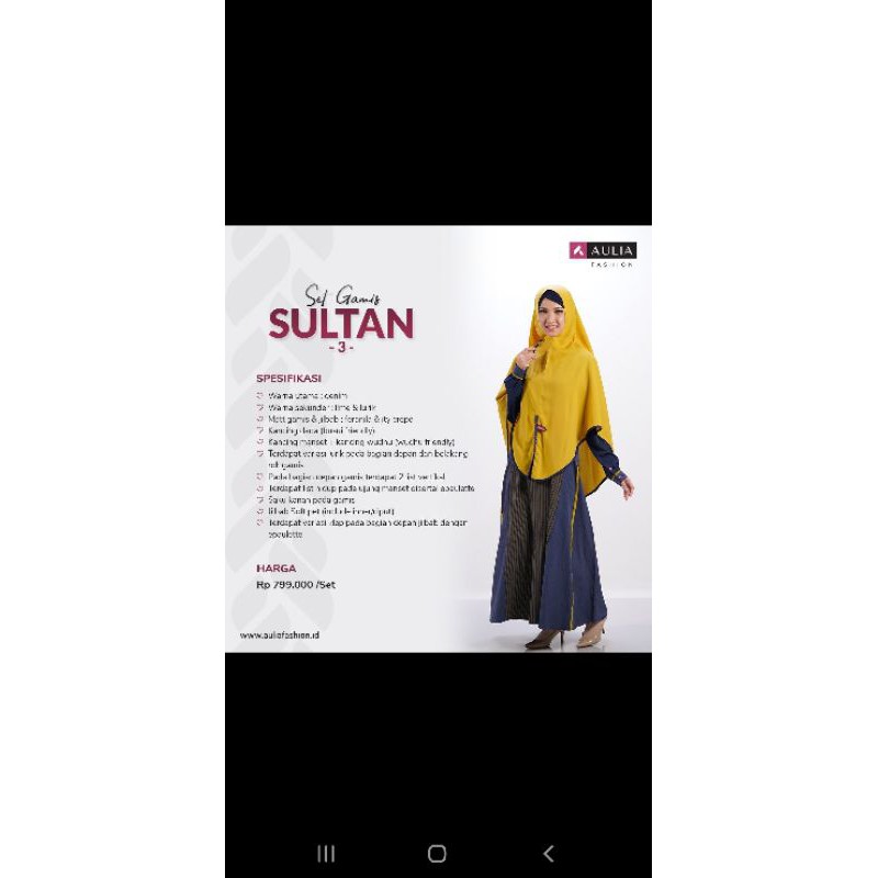 gamis set aulia sultan