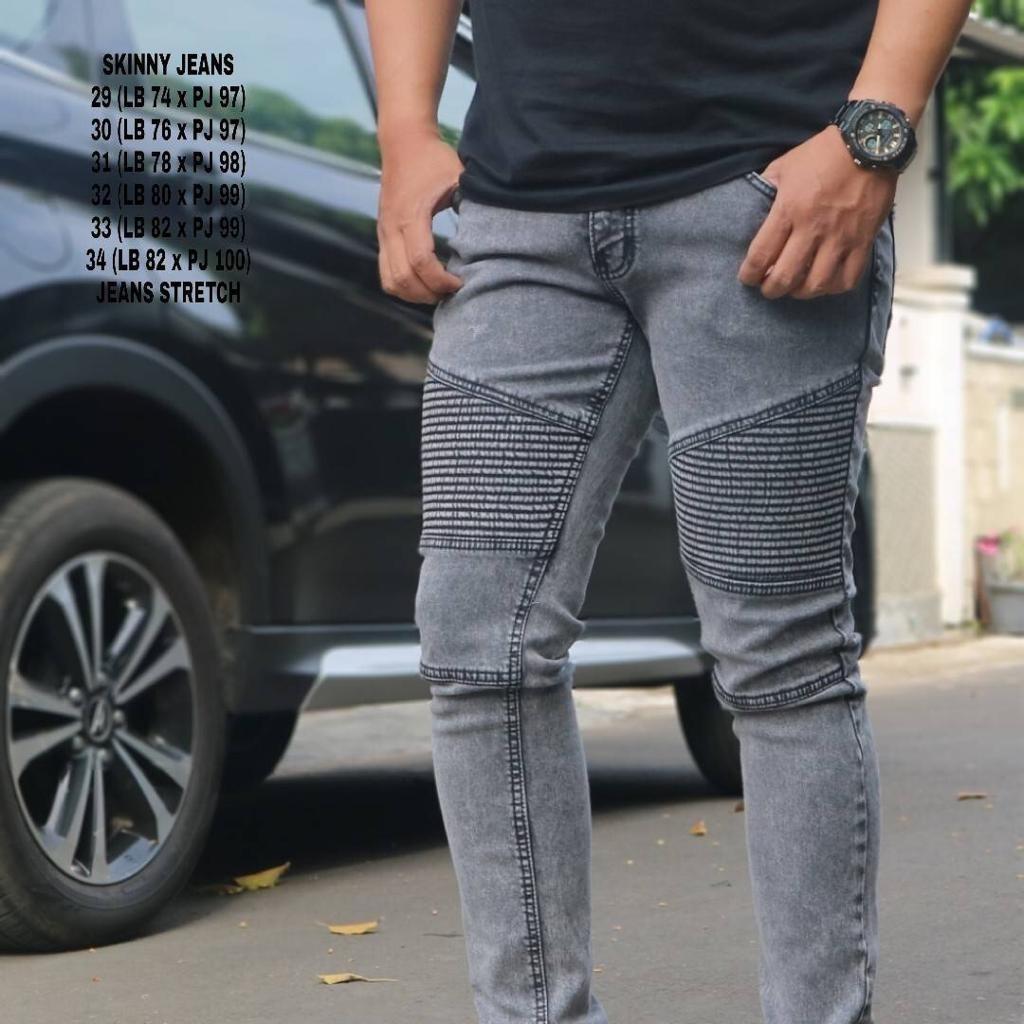 SKINNY JEANS BIKERS/JEANS BIKERS / JEANS RIPPED #INVO03