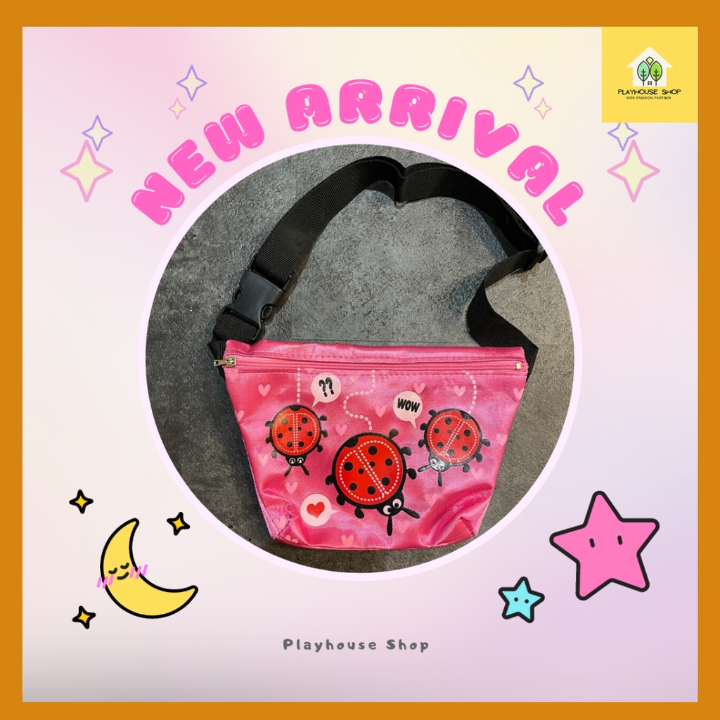 Tas Pinggang Sling Bag Anak Perempuan Murah Bermotif