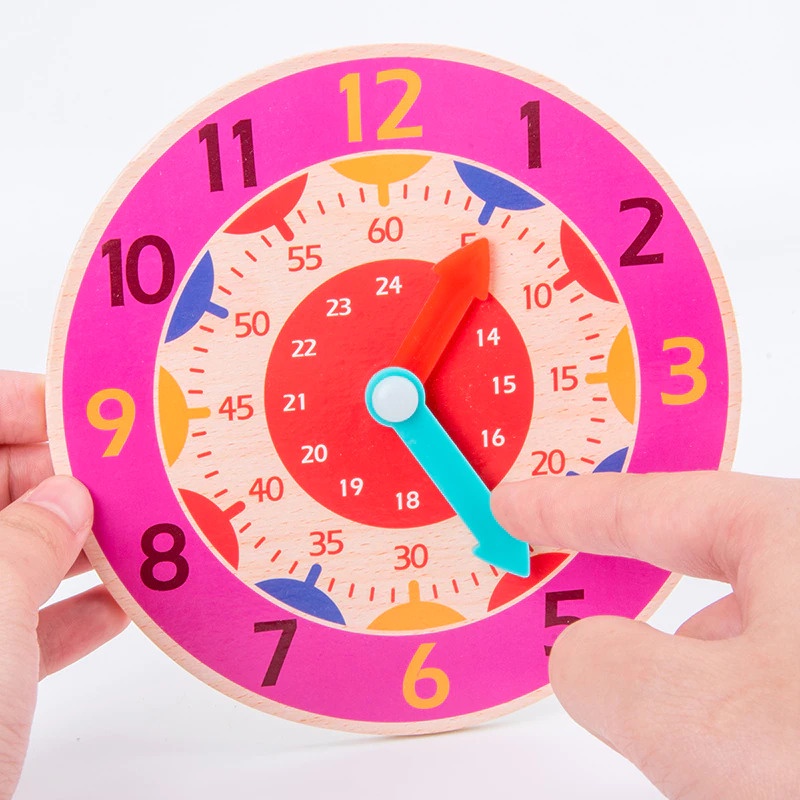 Mainan Anak Montessori Clock Hour Minutes Children Toy - SZ0916