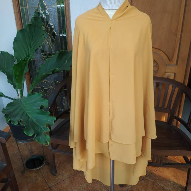 Khimar Hijab Ceruti 2 Layer Non Pet Syari Preloved