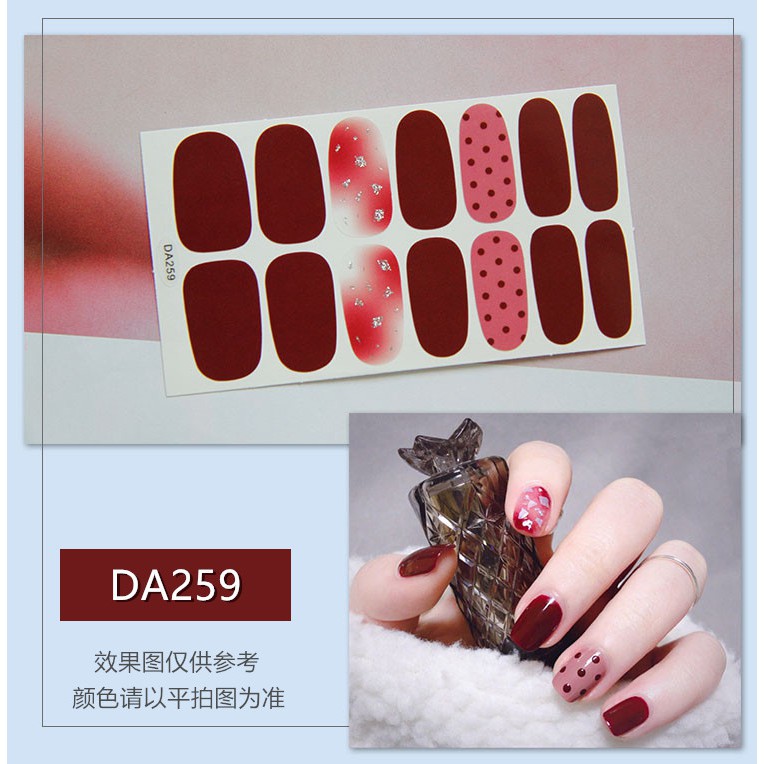 &lt;Jjoygirl&gt;DA Nail Sticker Motif / Sticker Kuku / Stiker Kuku / Nail Stiker Glitter / Stripes Design