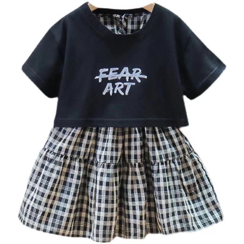 Dress Anak Perempuan Fear Motif Kotak Baju Anak Import 0-2 Thn