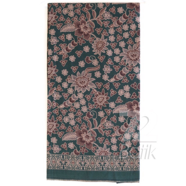 KAIN BATIK KATUN Premium Motif Kembang Warna Hijau Ijo 727089 Cap 72 Jarik Jarit Samping Kebat Panjang Batik Katun Modern Premium Bahan Seragam Batik Pernikahan Kantor Keluarga Murah Kamen Jadi Batik Bali Lembaran