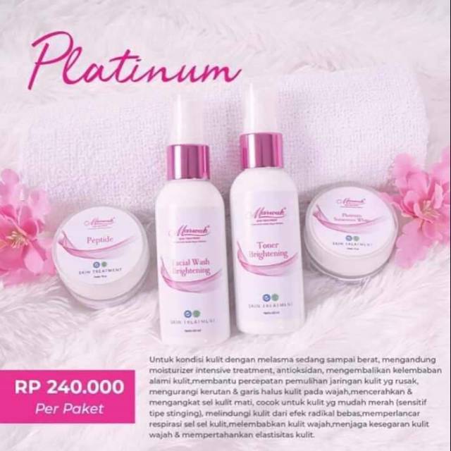 Skincare Wanita Paket Glowing Platinum 100% Original Marwah Skincare