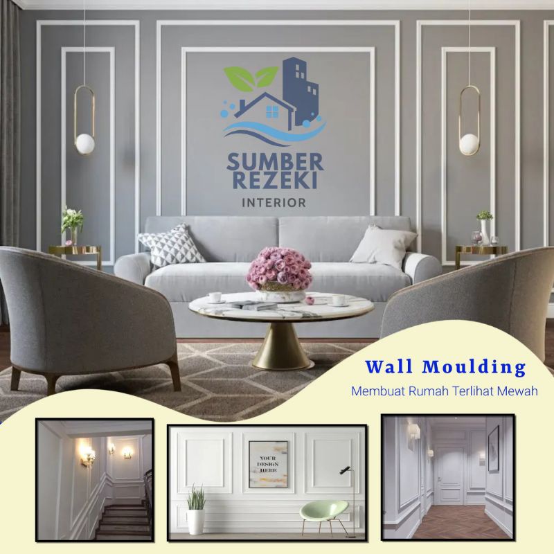 Wall Moulding dan Jasa Pasang + Cat  (Harga Murah Hanya di Toko Kami)