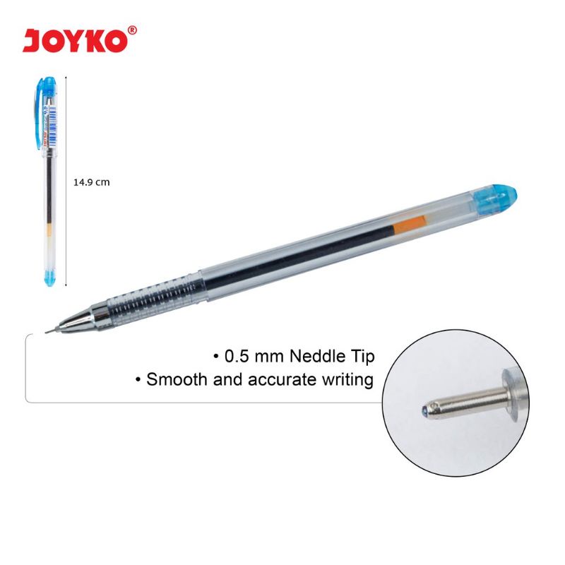 

RK Pulpen / Ballpoint / Pen Gell Joyko Oval Gel GP-189 (12 Pcs)