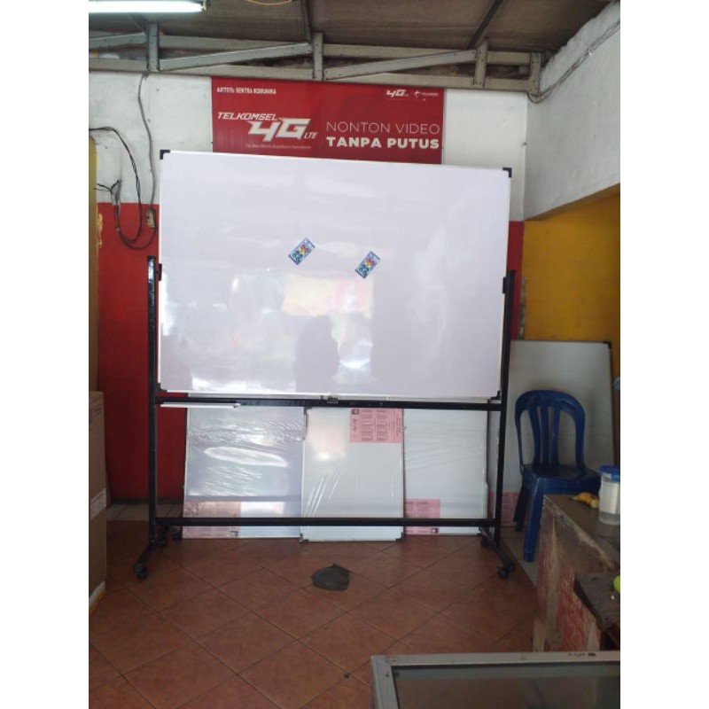 

papan tulis white board double face 120x180 cm