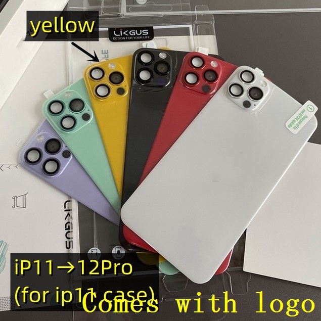 For iPhone XR changed to iPhone 12 Pro /iP 11 changed to iPhone 12 pro/iP 12 changed to iPhone 12pro /iP X/XS→11Pro camera fake back cover