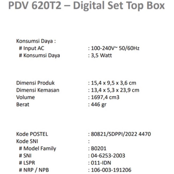 DVB T2 Set Top Box Matrix DVB T2 GARUDA BIRU / MERAH Apple HD EWS / Polytron PDV 620T2 / 700T2 / STB Polytron PDV620T2 / 700T2 / Polytron Set Top Box / Set Box Tv Digital Polytron (GARANSI RESMI)